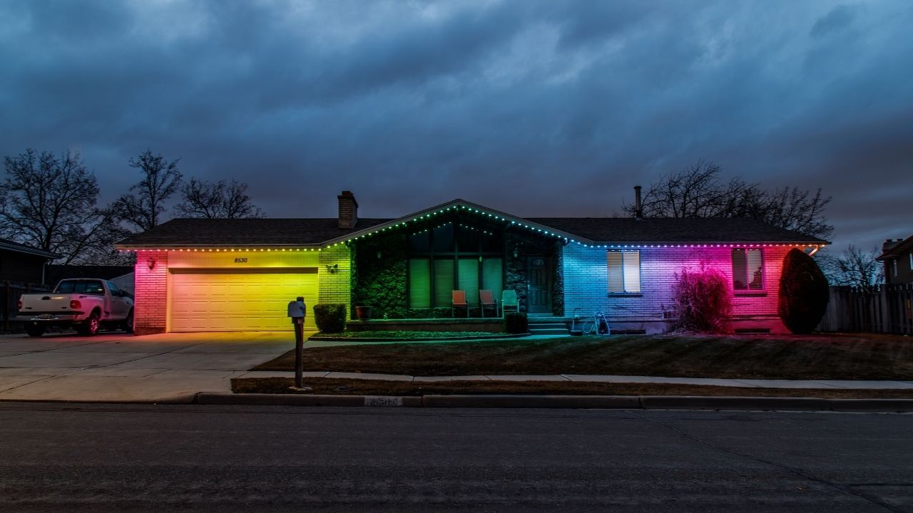 rainbow permanent Christmas lights