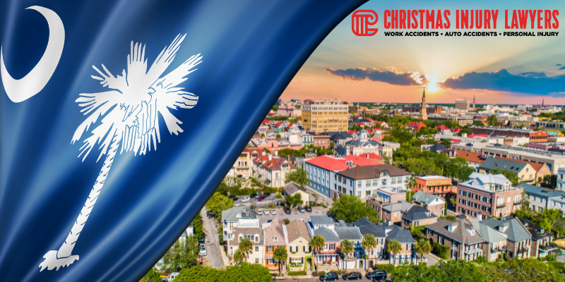 Picture of Charleston, South Carolina in the background.
