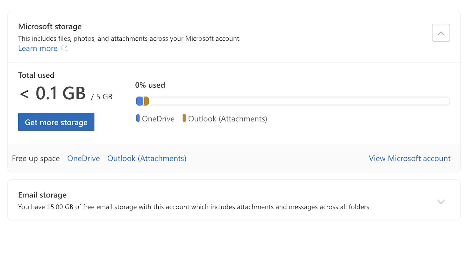 Outlook's Storage Capacity