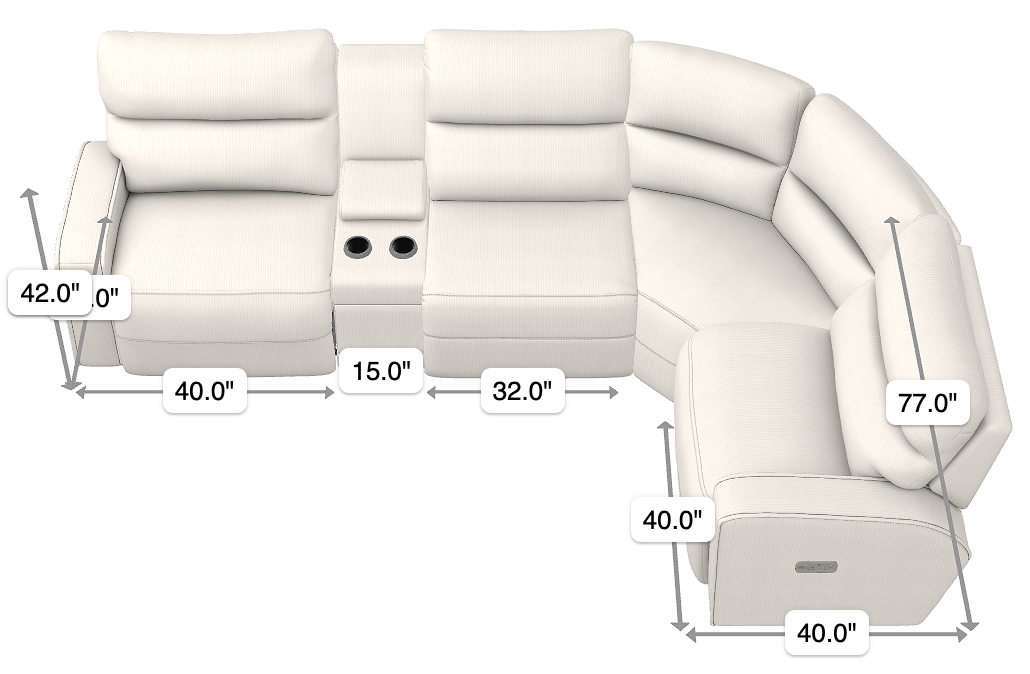 maddox sectional dimensions