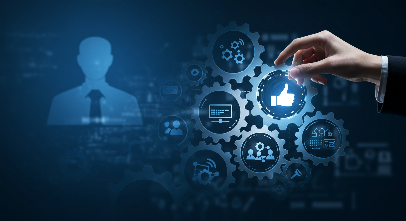 A technical professional fine-tuning interconnected communication systems, representing how successful SIP trunk resellers deliver seamless implementation experiences.