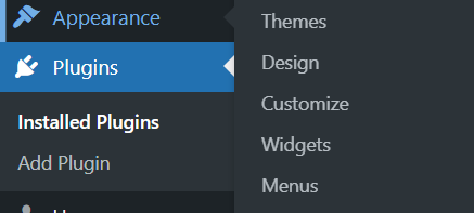 a screenshot of appearance section