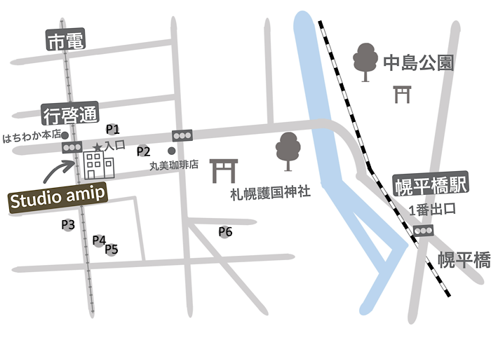 Studioamip店舗地図