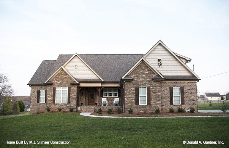 Single-Story 4-Bedroom The Hardesty Stone Ranch with Bonus Level