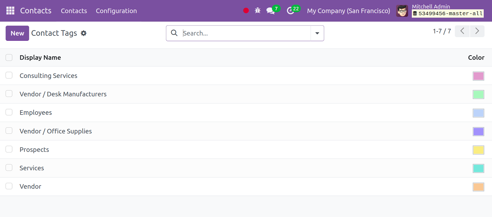 Odoo 17 Contacts