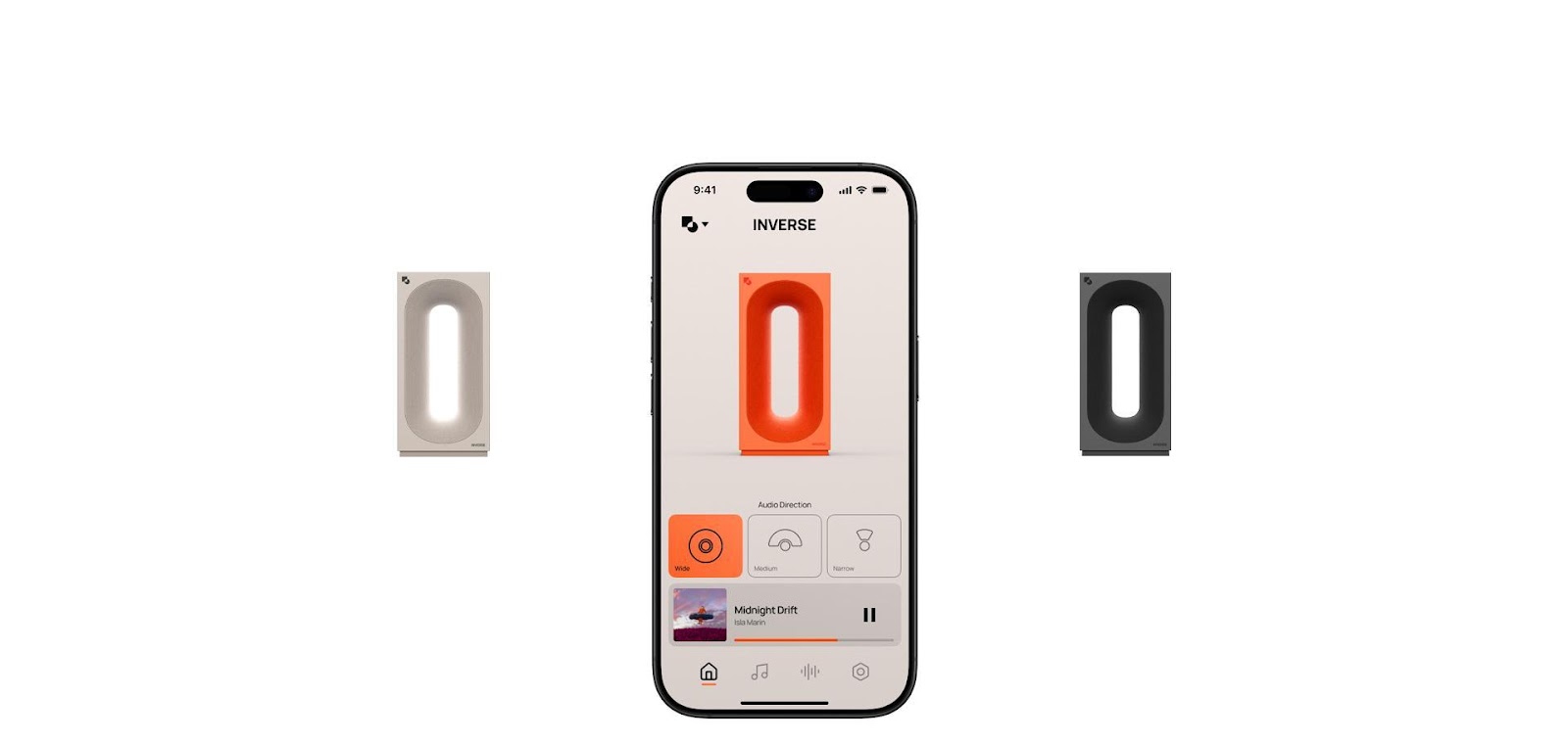 Image from the Inverse App Design: Seamless UX for Audio Ecosystem article on Abduzeedo