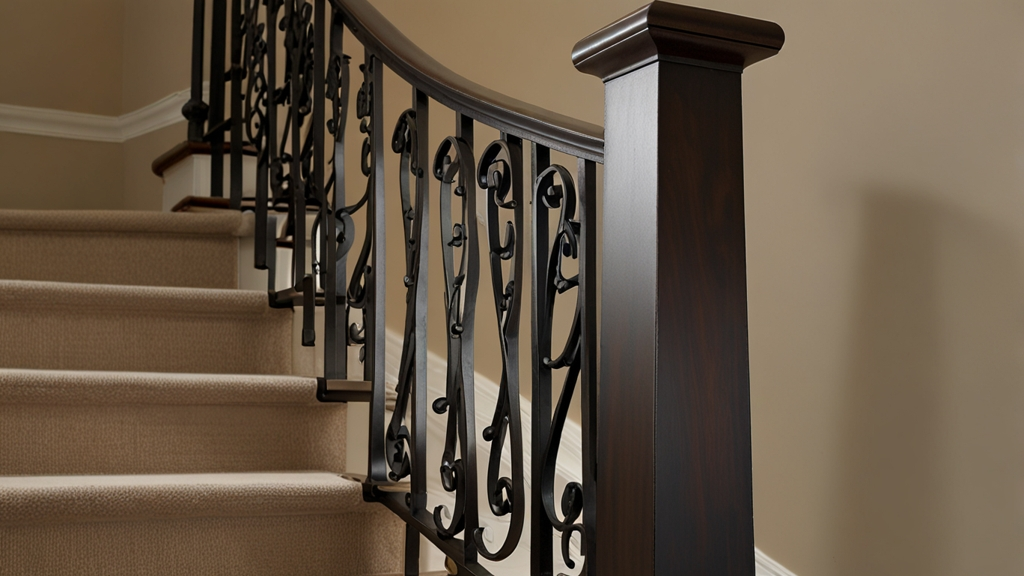 Round Iron Newel Post J