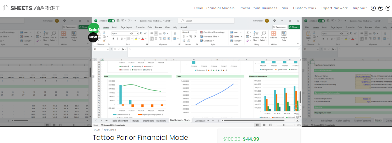 Tattoo Parlor Financial Model