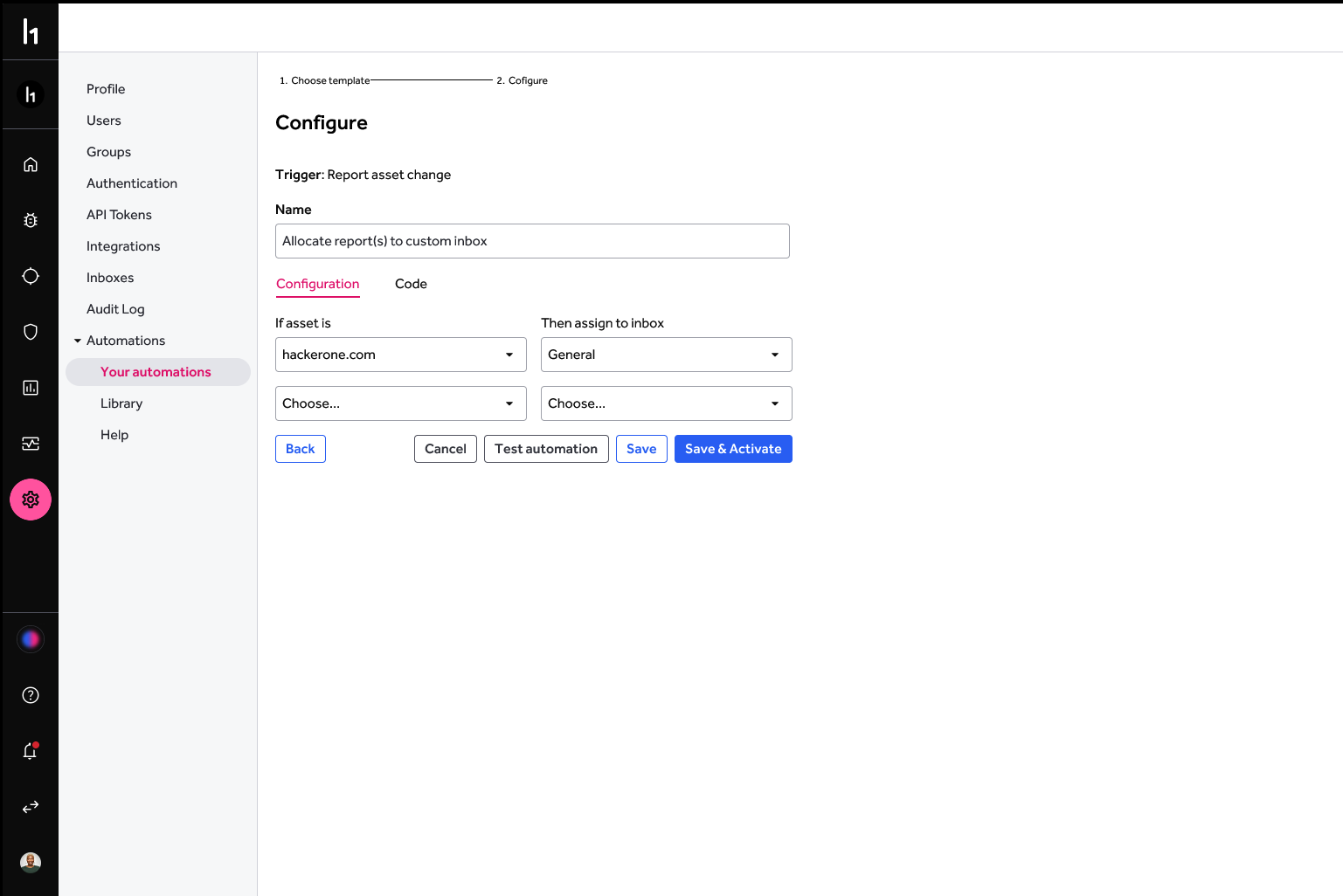 Customer inbox alteration settings