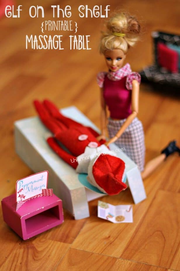 elf on the shelf massage table pin