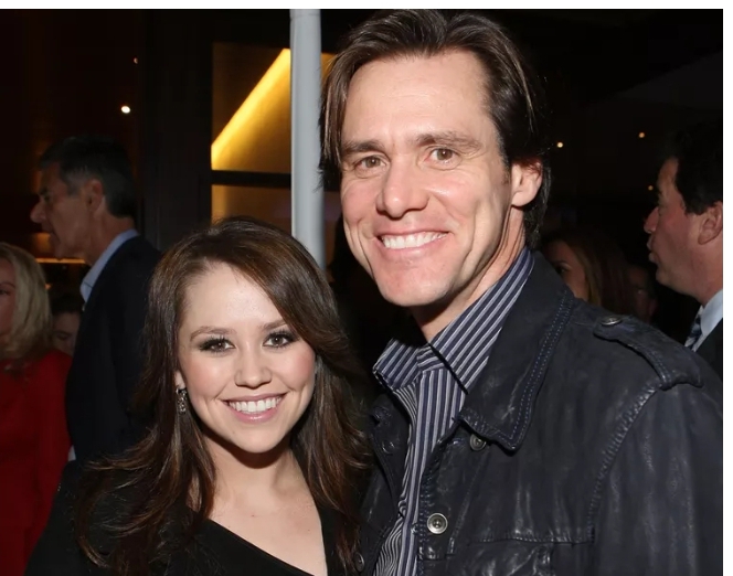 Jim Carrey with Jane Erin Carrey smiling