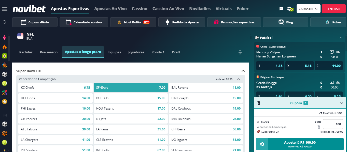 apostas nfl novibet