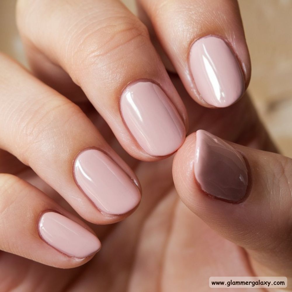 November Nails having Timeless Nude Pink
