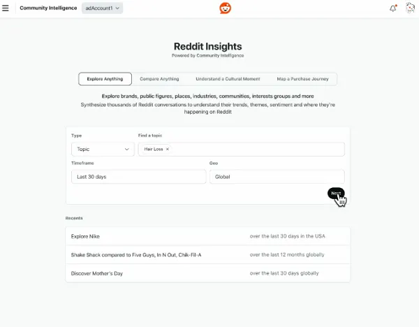 Reddit insights
