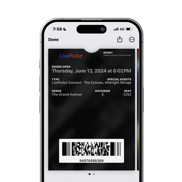 event tickets with QR codes