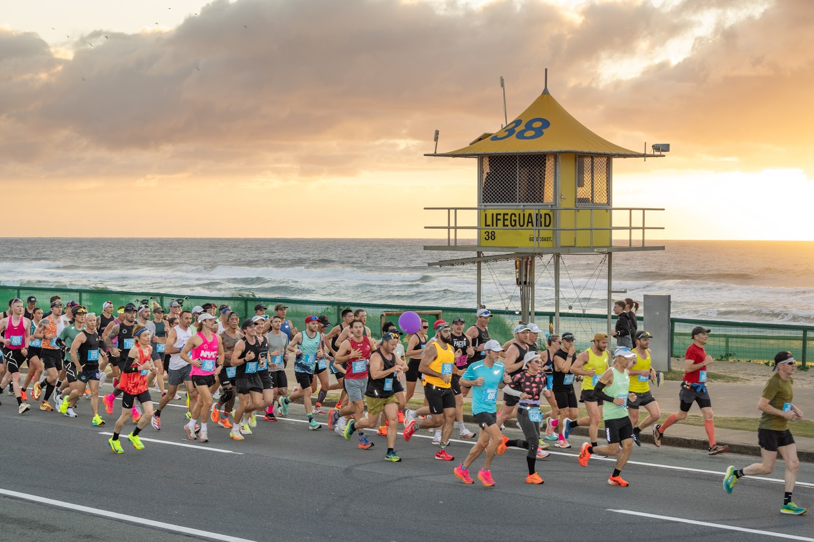 Runners racing the Gold Coast Marathon