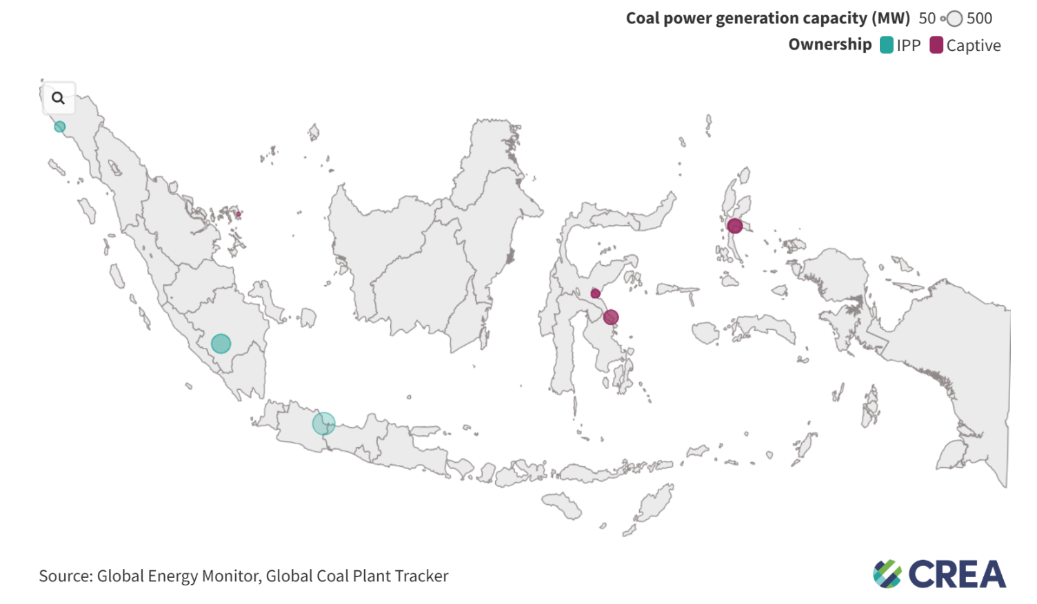 New Coal Additions Between July 2023 and July 2024 in Indonesia