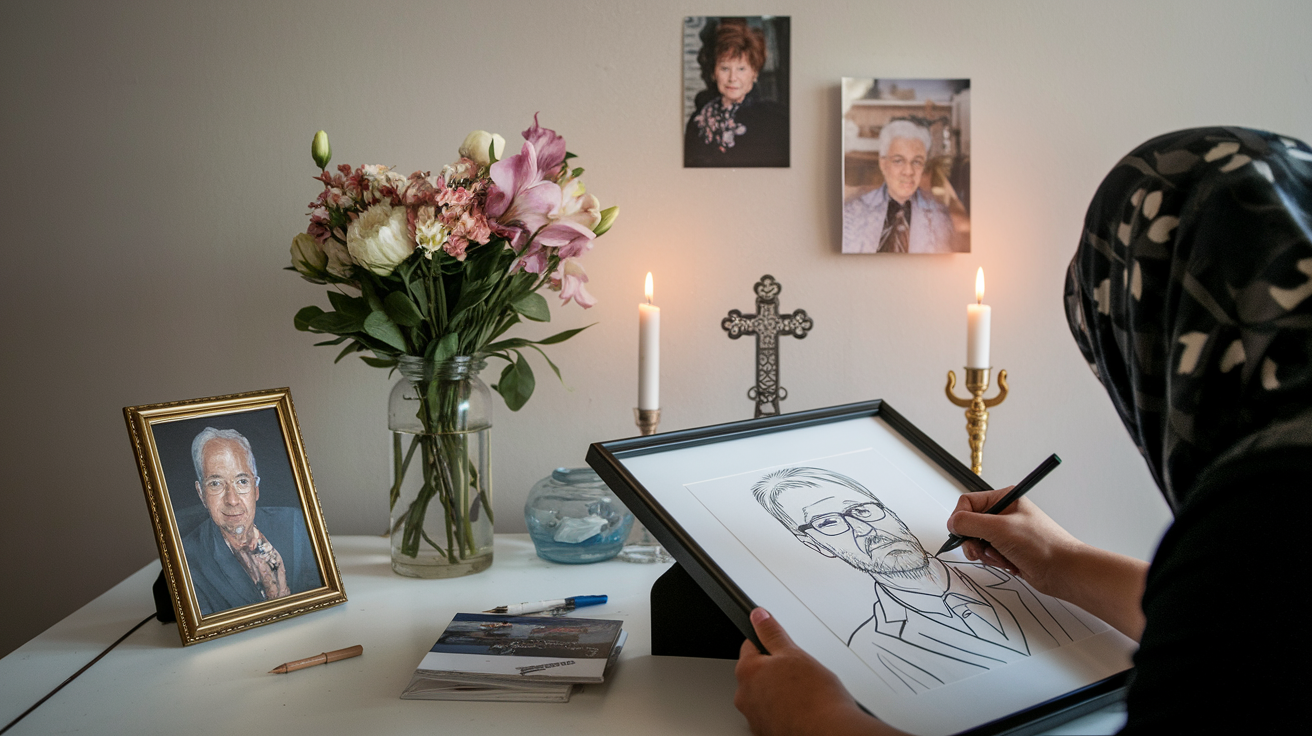 Being at a Funeral Drawing
