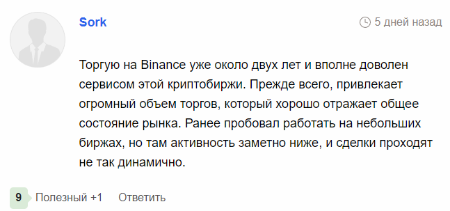 Binance отзывы