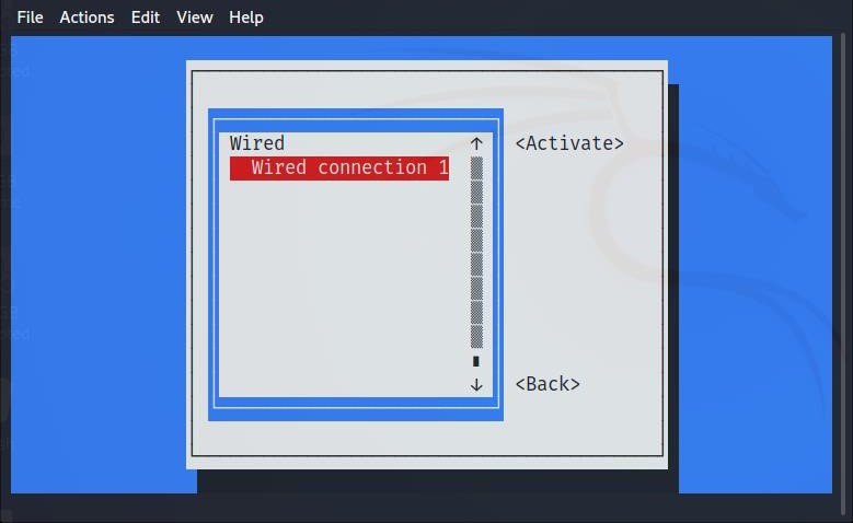 connect to the network in Kali