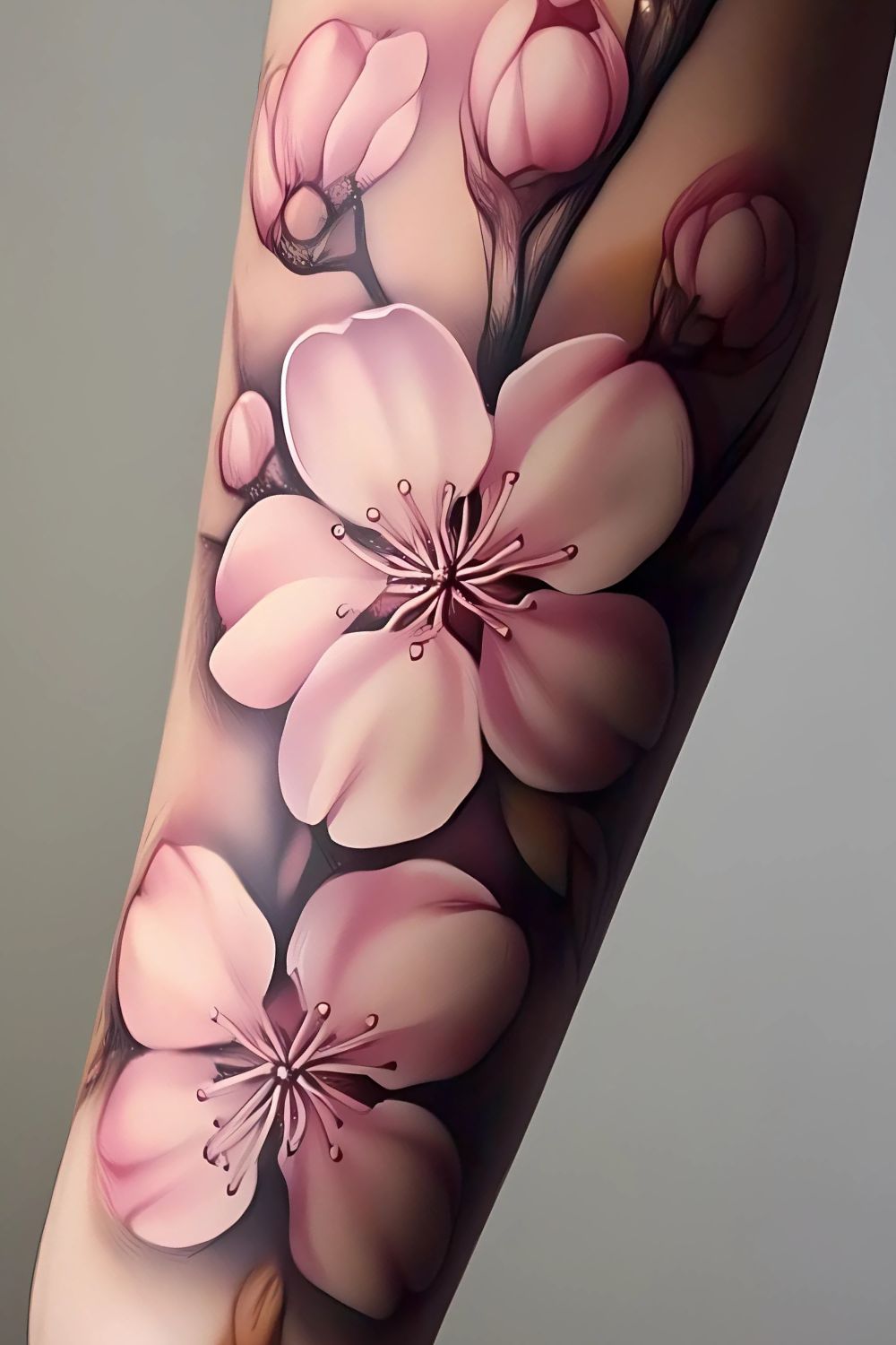 Watercolor Cherry Blossoms