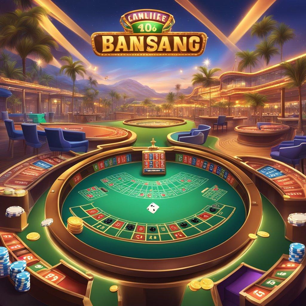 A vibrant online casino landscape with various Australian-themed games and fair play guidelines displayed prominently