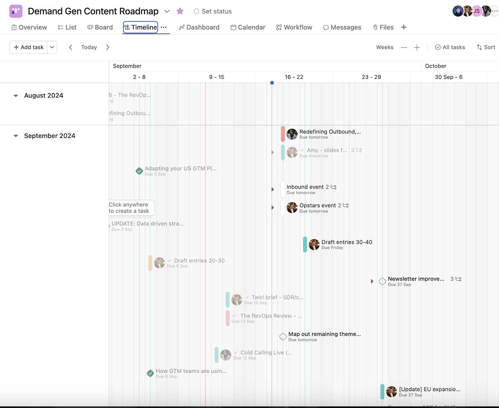 demand gen roadmap timeline