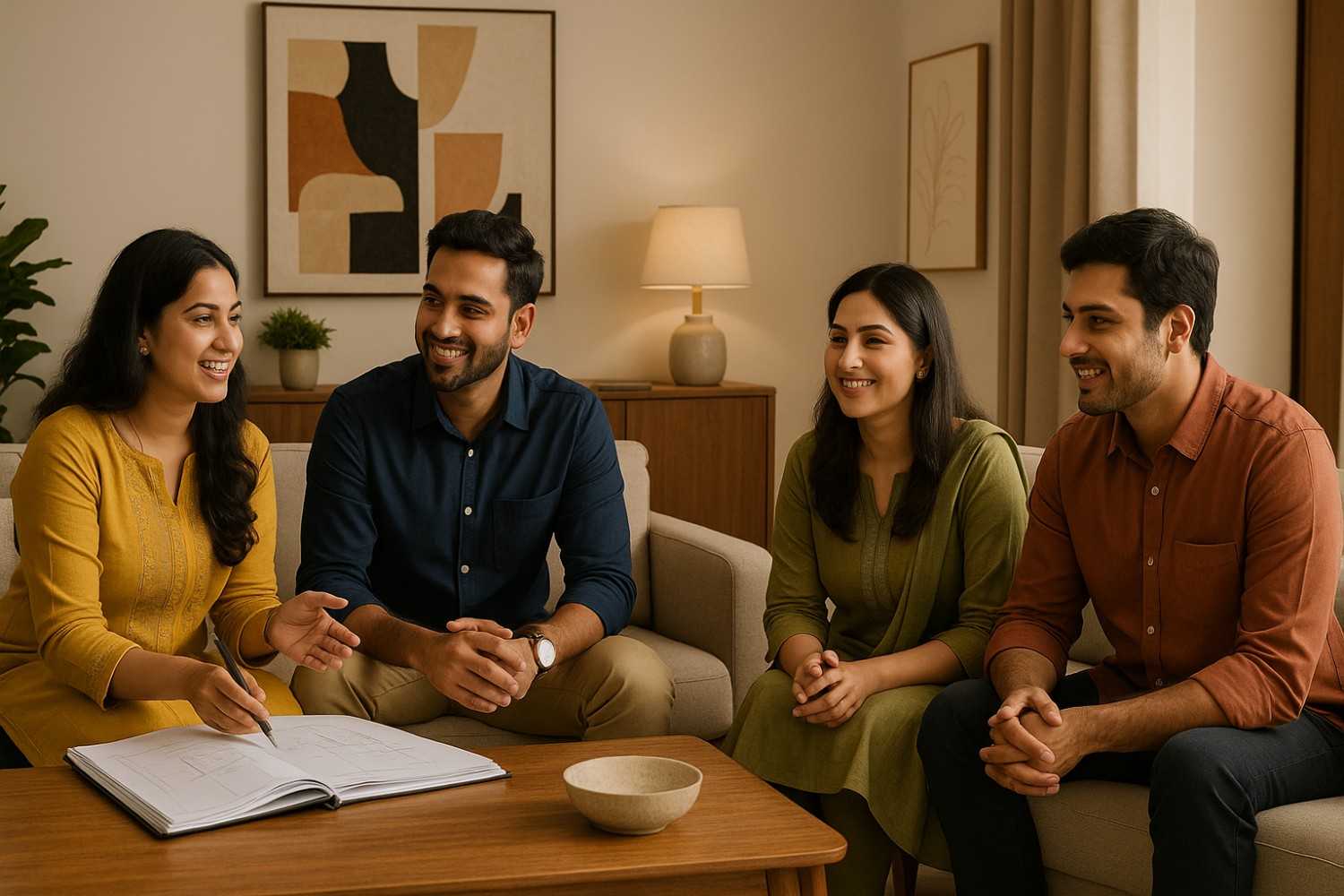 Interior design consultation in luxury Bangalore home completed by Elegante Interiors