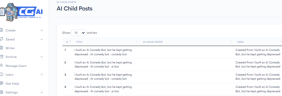 AI Child Posts - CGAI View