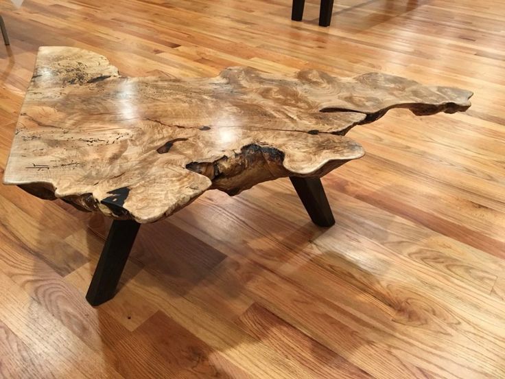 burl wood coffee table