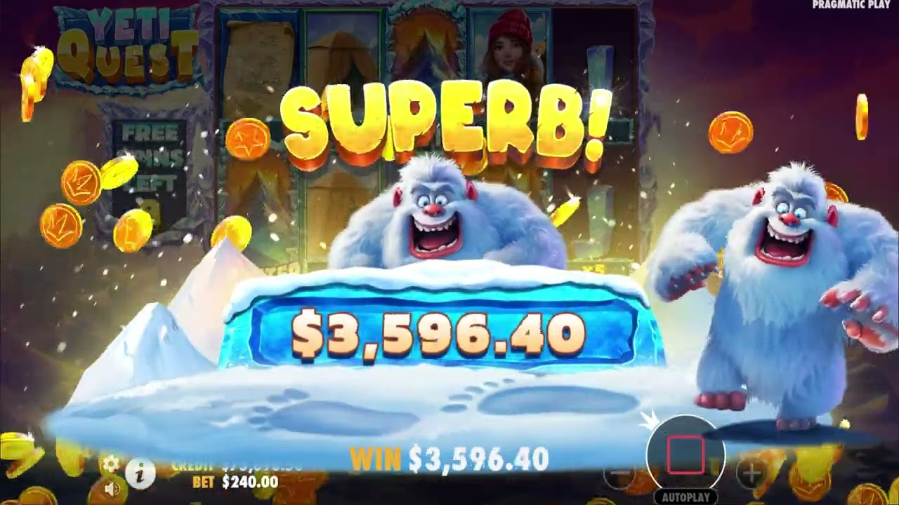 Big win on Yeti Quest slot game