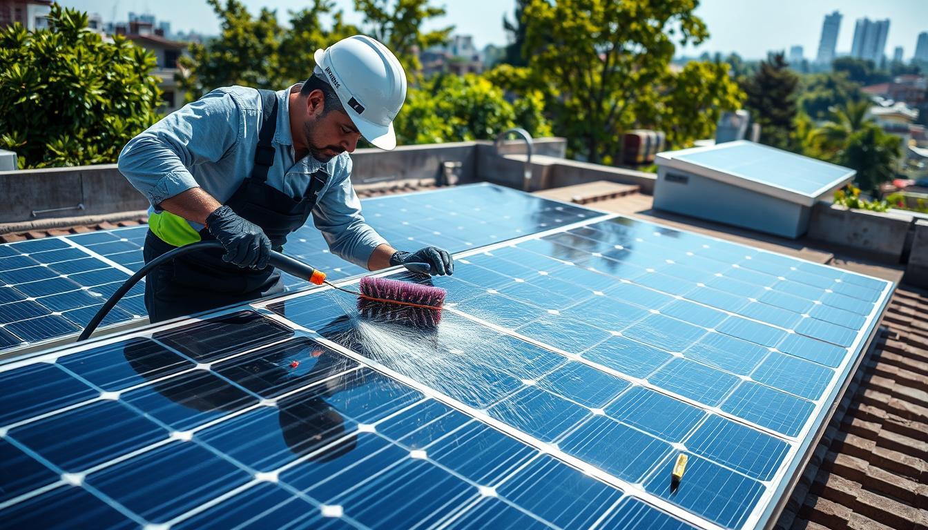 professional solar panel cleaning service