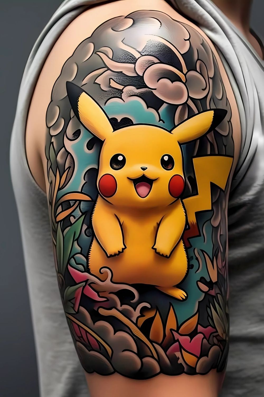 Pikachu Tattoo Cover Up