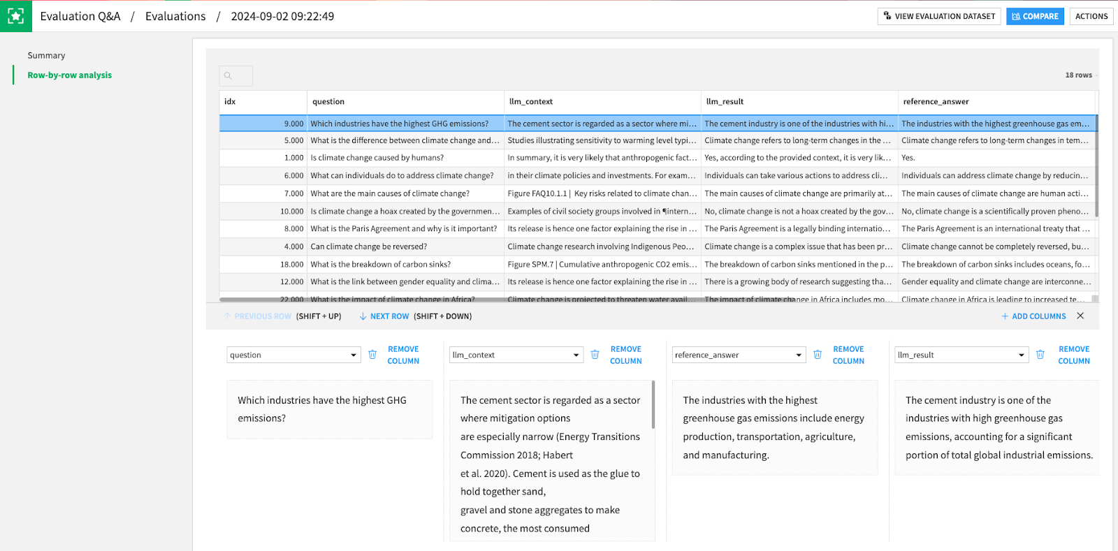 evaluation dataset