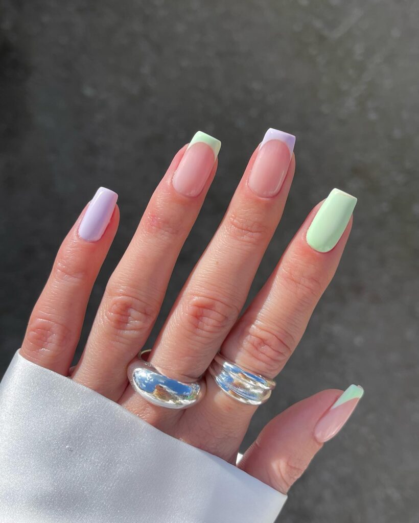 Assortment of Easter nail designs showcasing spring nails with pastel colors, including cute Easter nails and acrylic Easter nails designs