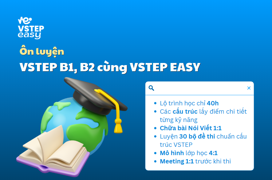 Ôn luyện B1, B2 VSTEP cùng VSTEP EASY