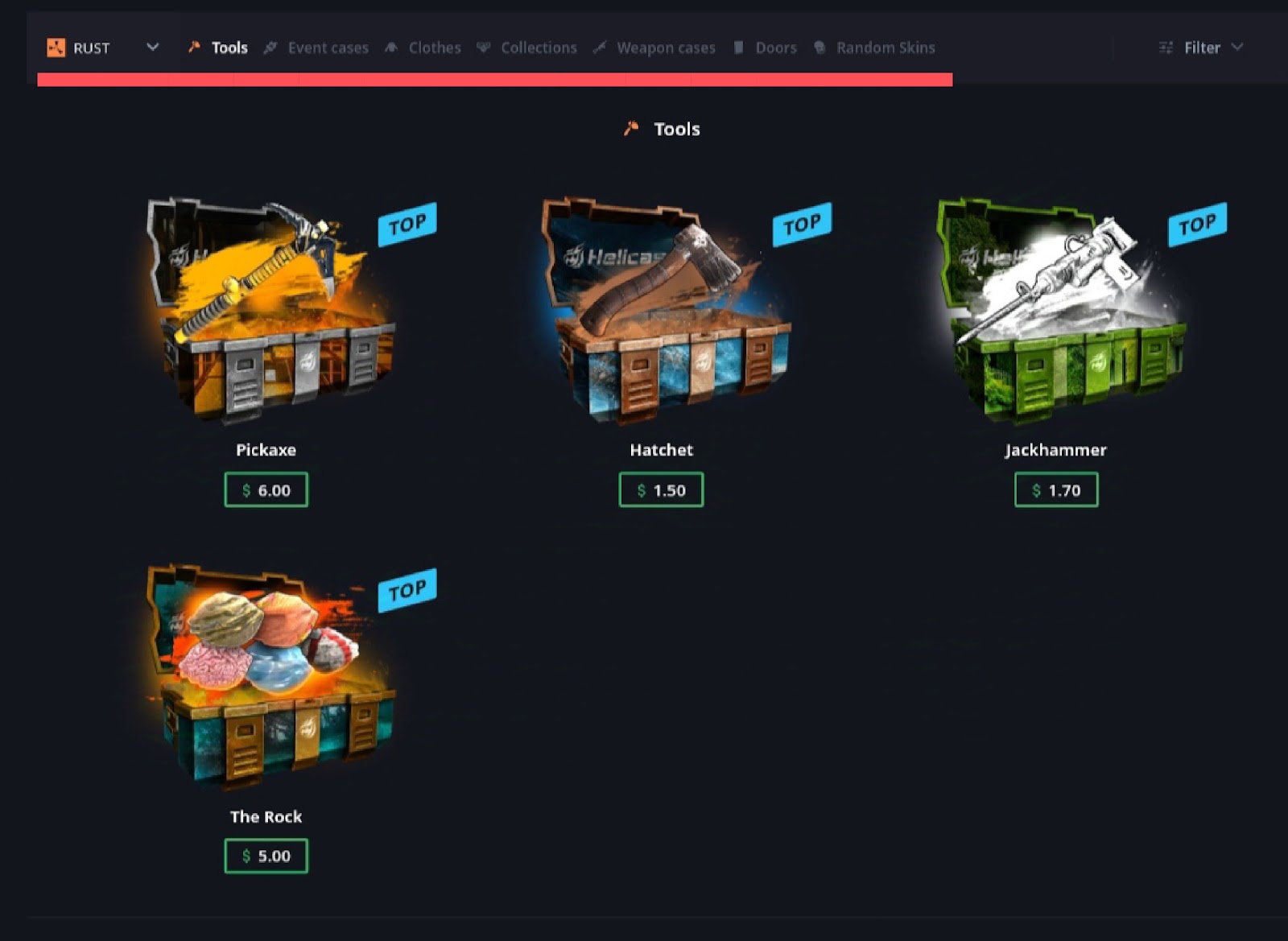 Rust cases on Hellcase