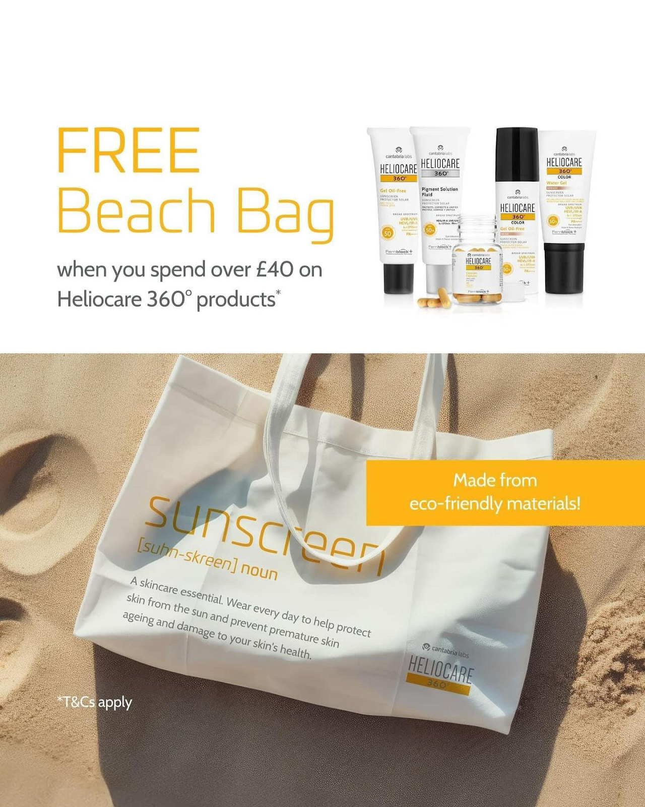 Free Beach Bag Promotion of Heliocare