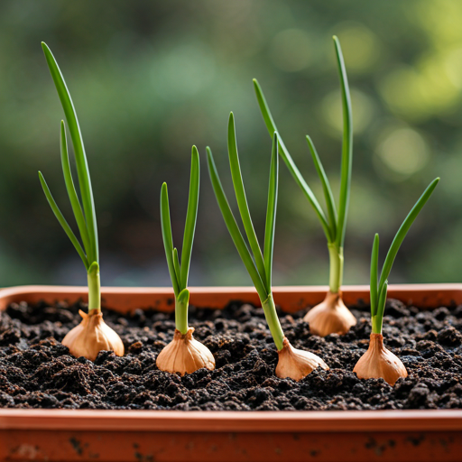 Growing Onion Sprouts in Soil