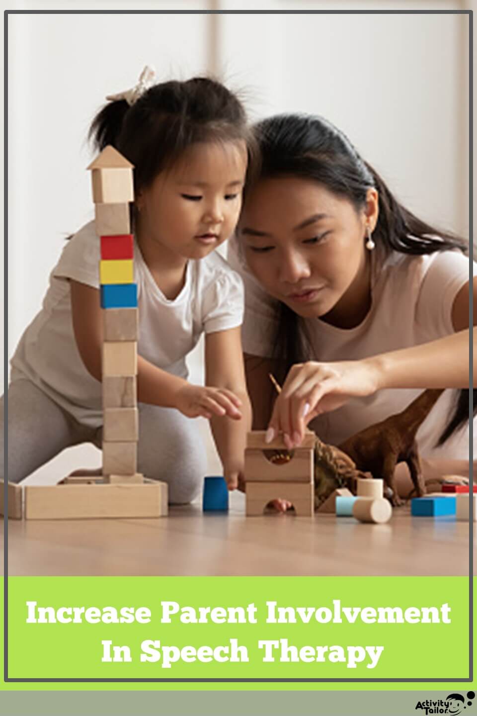 increase caregiver involvement in speech therapy through play-based learning