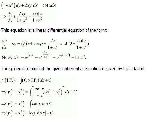 NCERT Solutions class 12 Maths Differential Equations