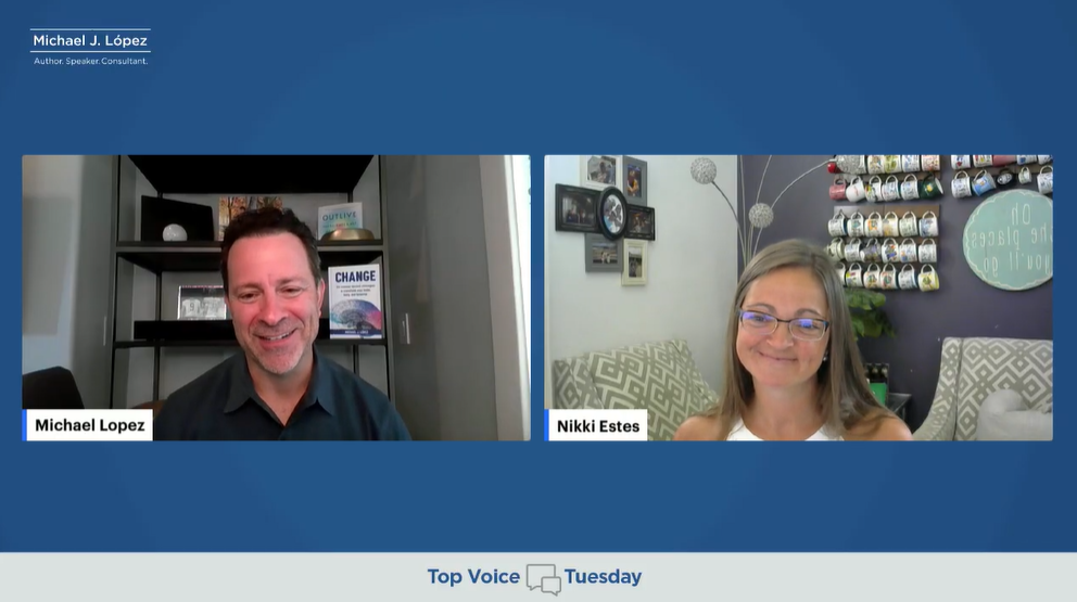 LinkedIn livestream of Nikki Estes and Michael Lopez discussing trust-based communities