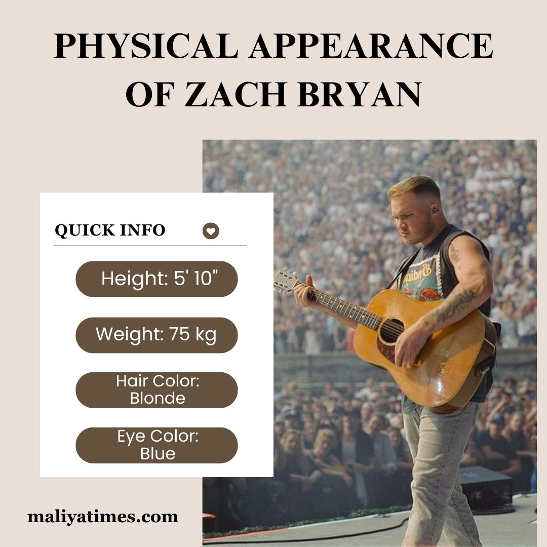 Physical Appearance of Zach Bryan
