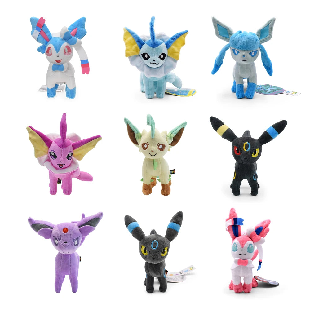 Leafeon Vaporeon Glaceon Sylveon Plush Toys that might need destuffing for deep cleaning