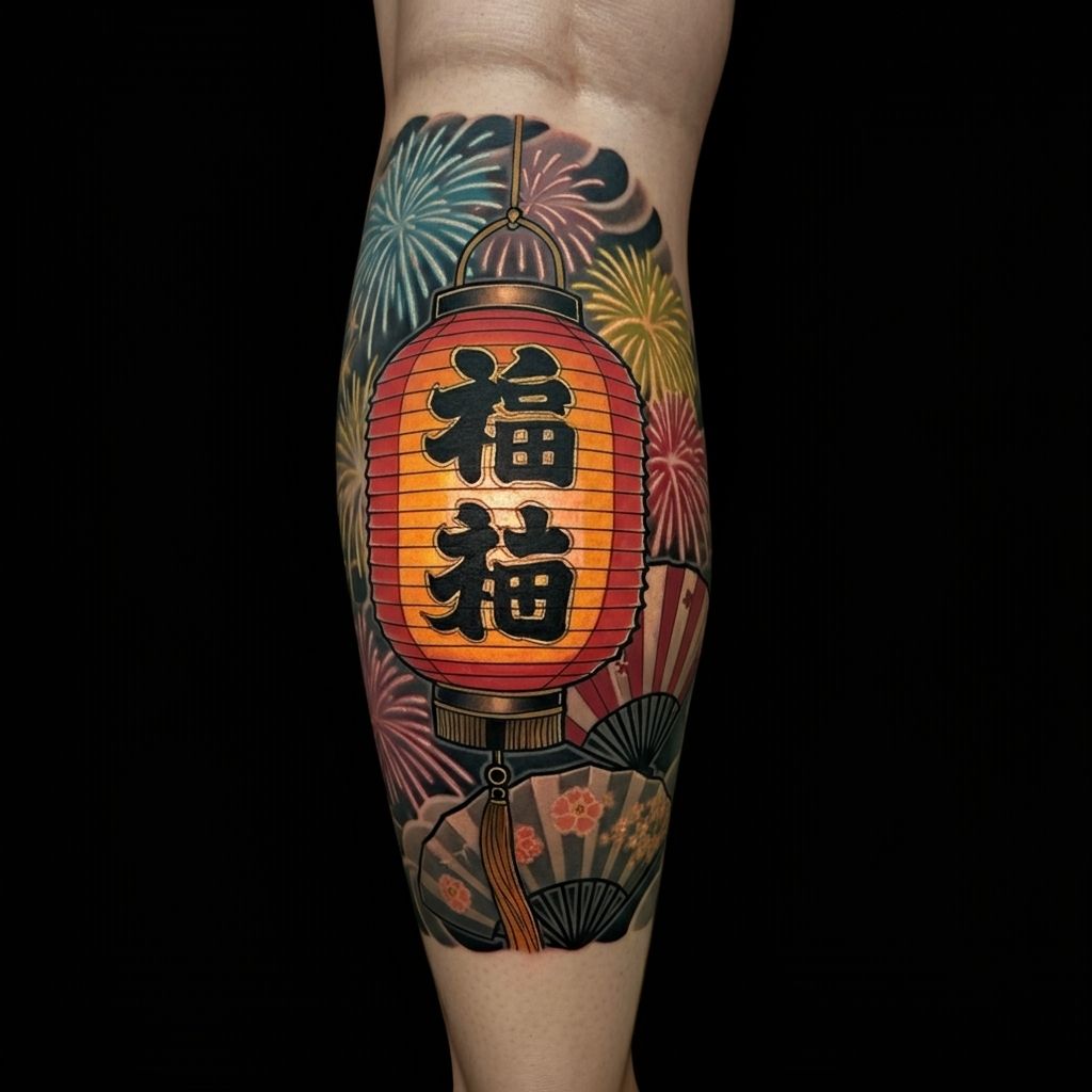 Japanese Lantern Tattoo