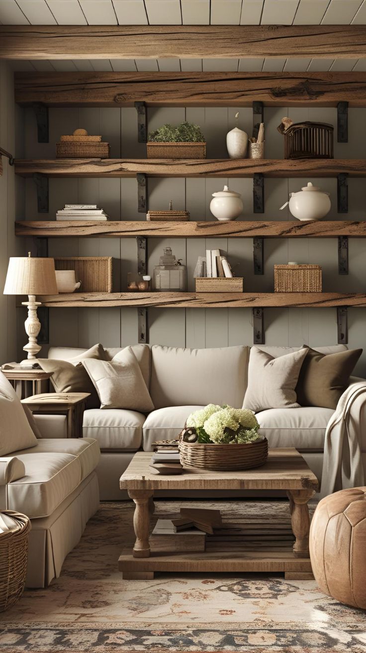 Rustic Open Shelving