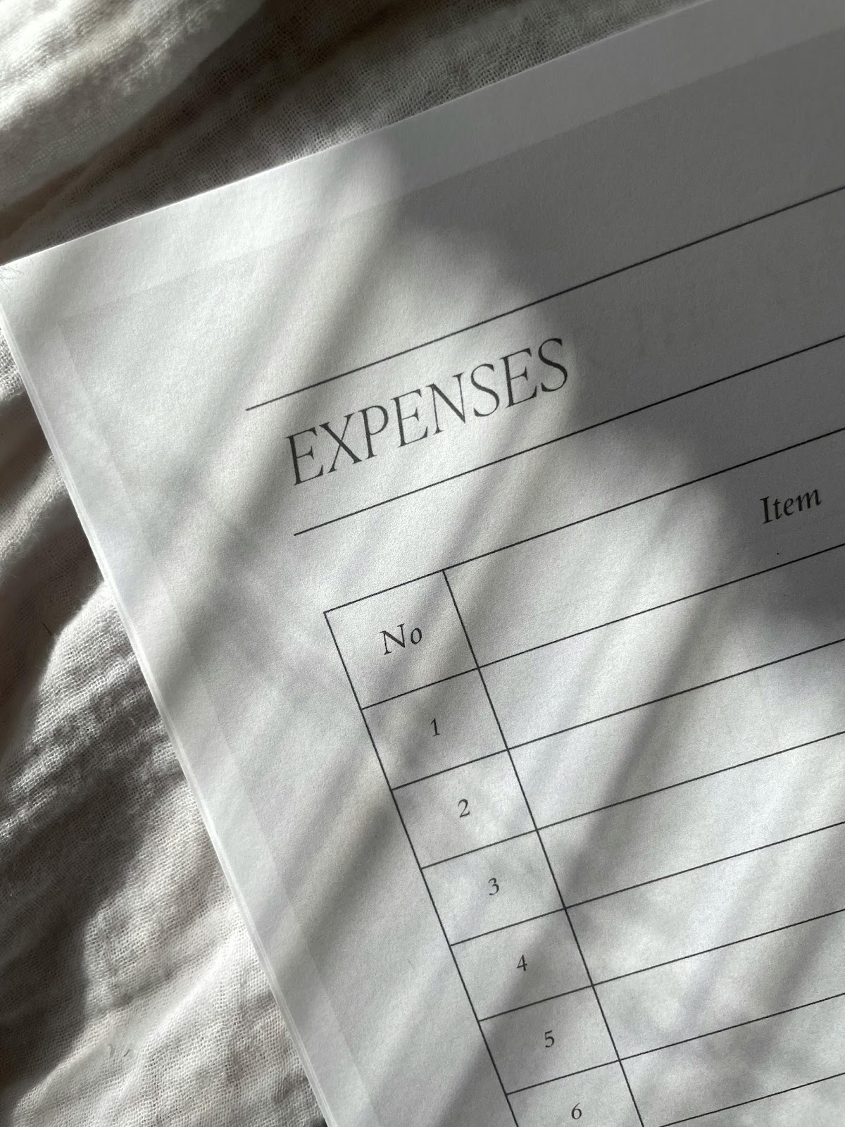 A table of expenses | Source: Pexels