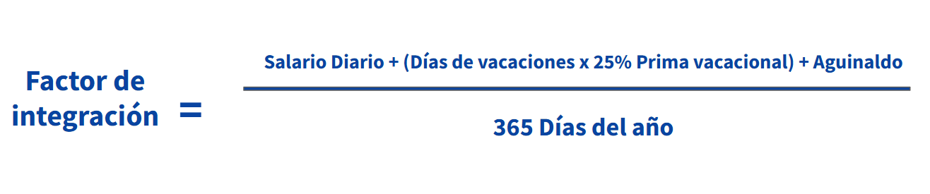 formula factor de integracion