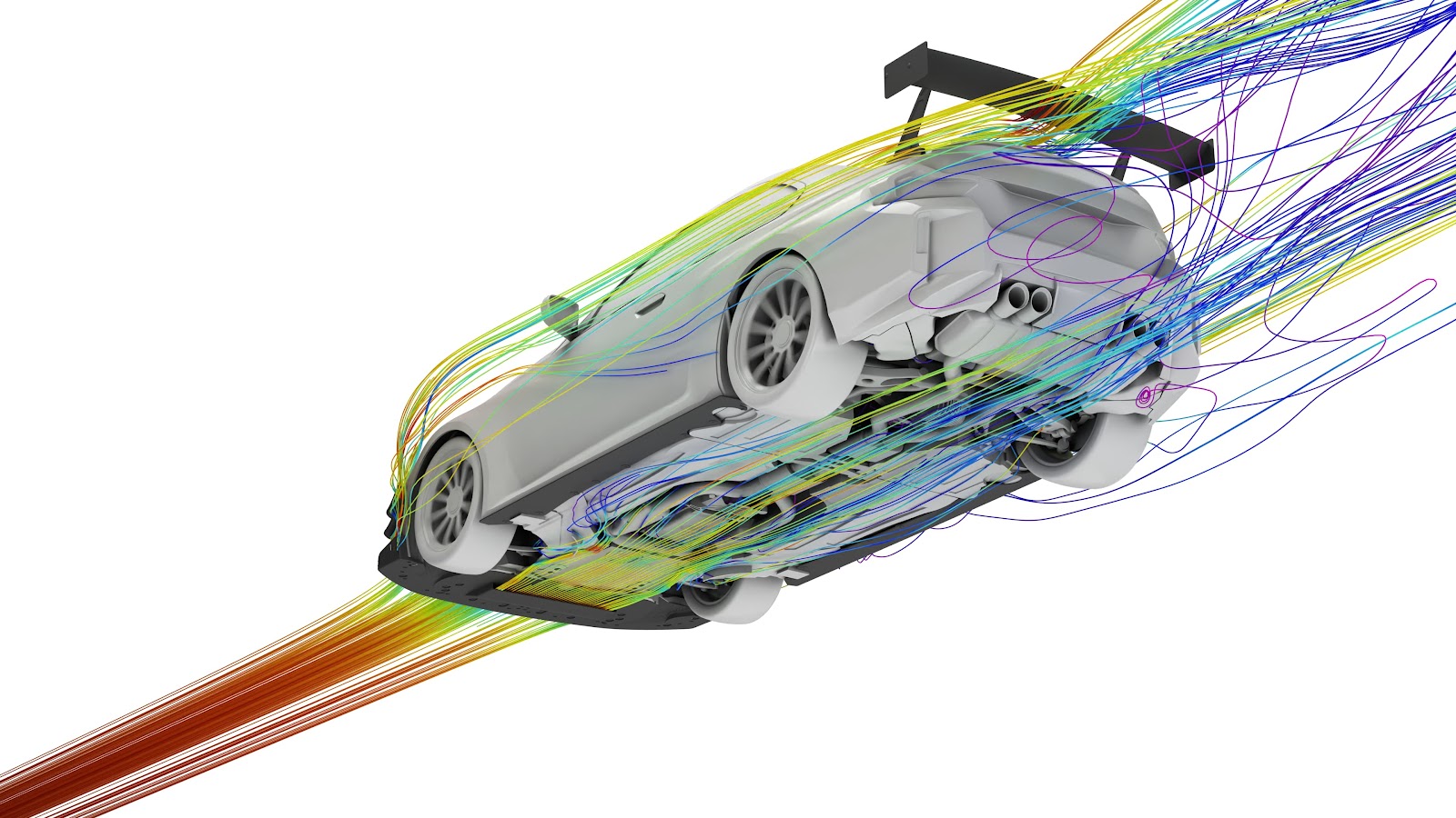 Simulation of airflow around a BMW M2 with aftermarket upgrades