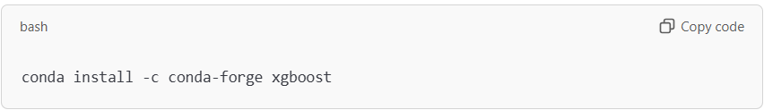 Command to install XGBoost using conda